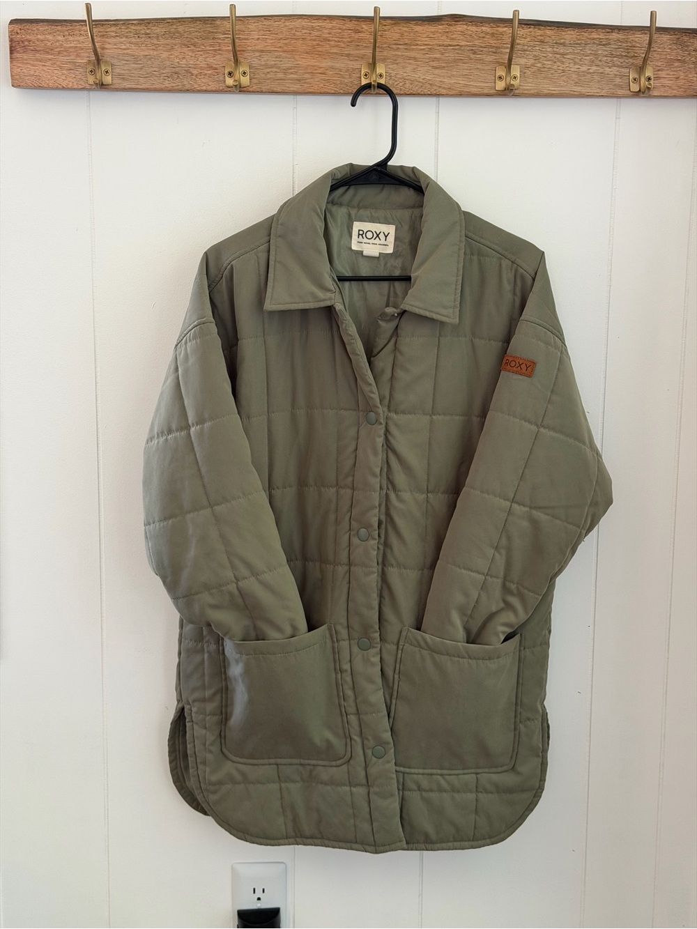 Roxy Quilted Olive Green Jacket